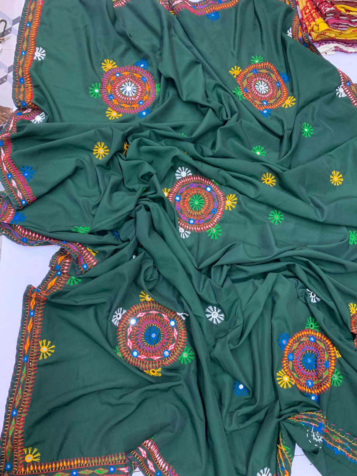 Pure Handmade Sindhi Embroidered Shawl