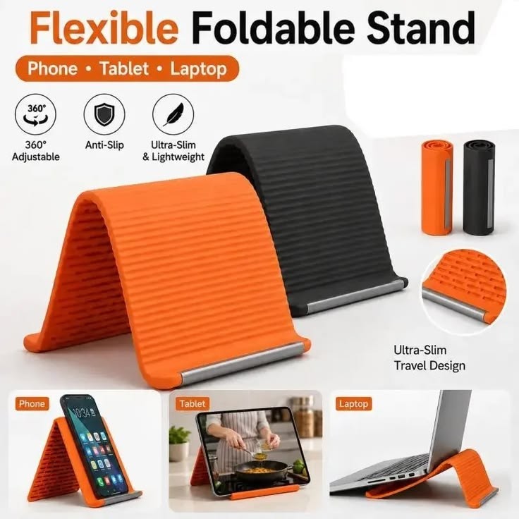 Flexible Foldable Phone, Tablet & Laptop Stand