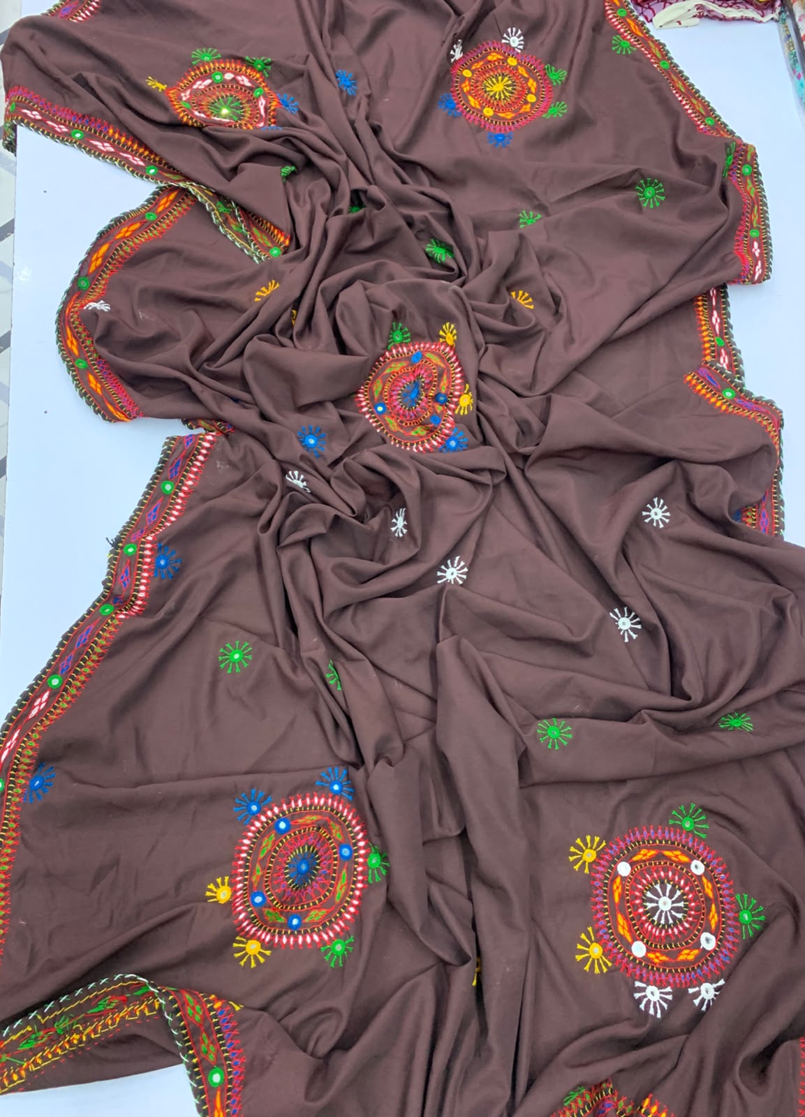 Pure Handmade Sindhi Embroidered Shawl