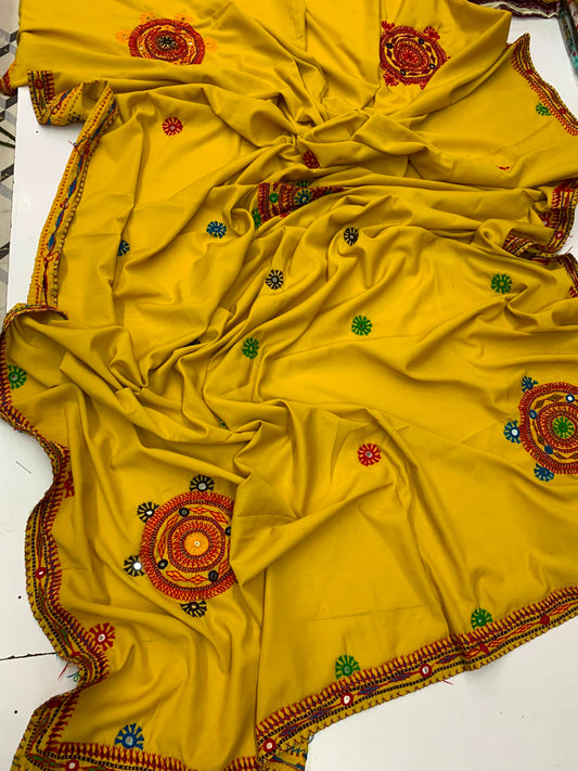 Pure Handmade Sindhi Embroidered Shawl