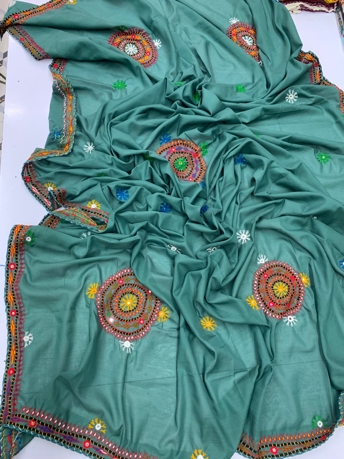 Pure Handmade Sindhi Embroidered Shawl