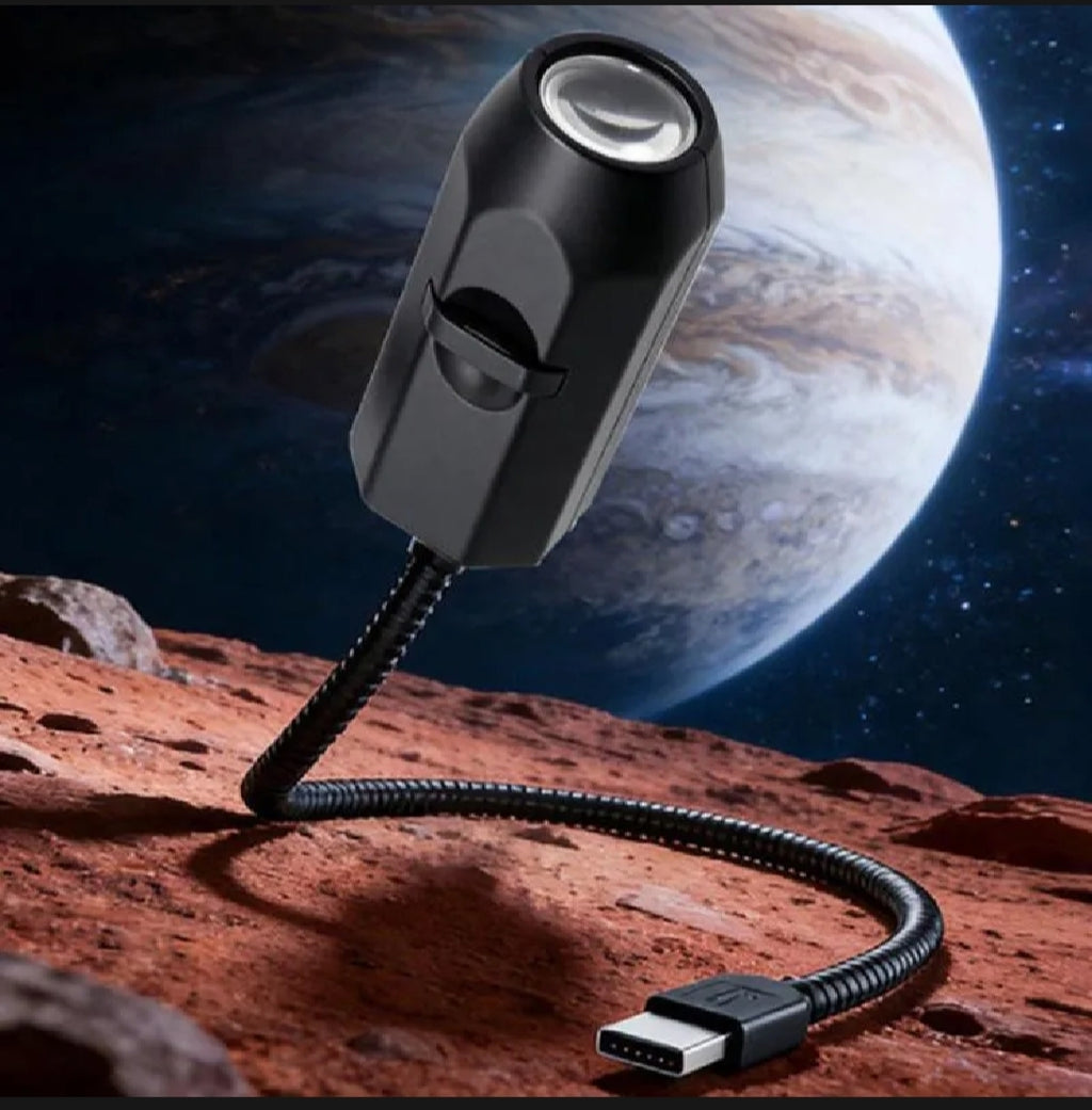 360° Rotating Planet Projector Lamp – USB Galaxy & Moon Night Light